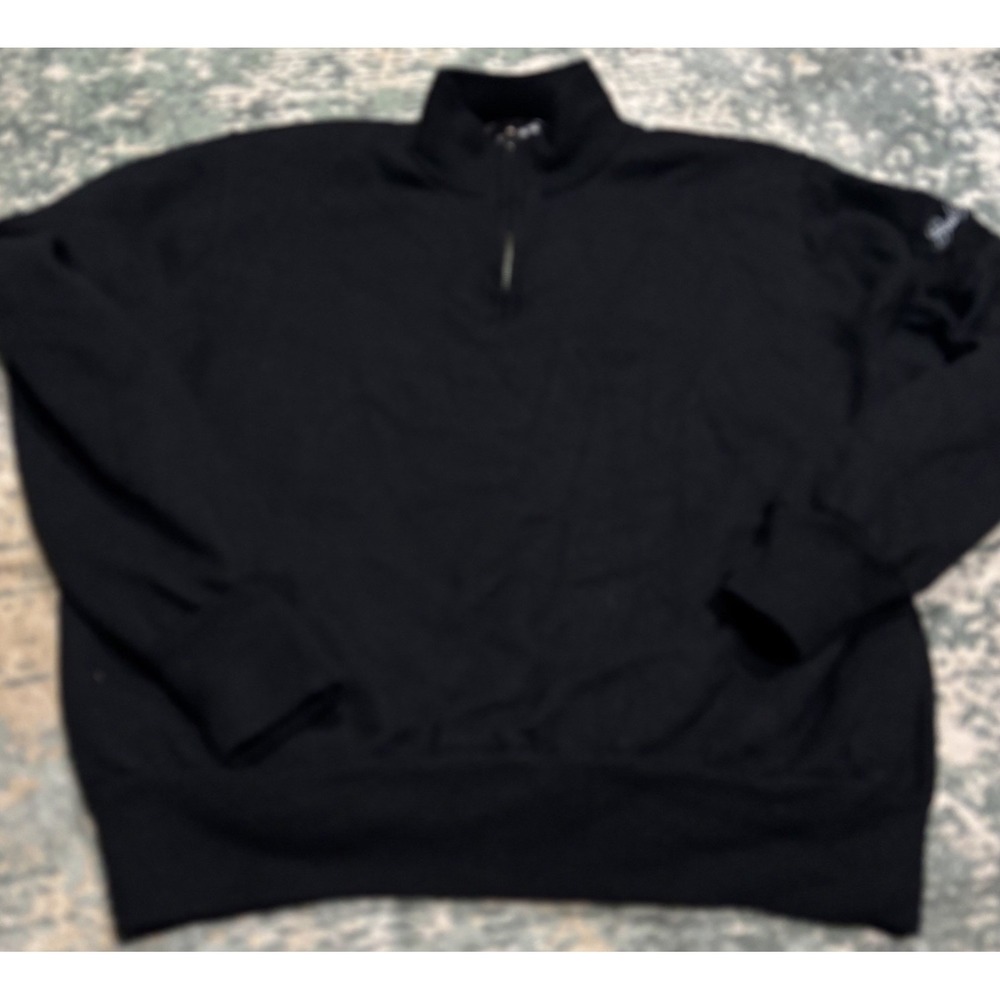 Peter Millar Sea Island Embroidered Sweater Merino Wool Women's XL Black